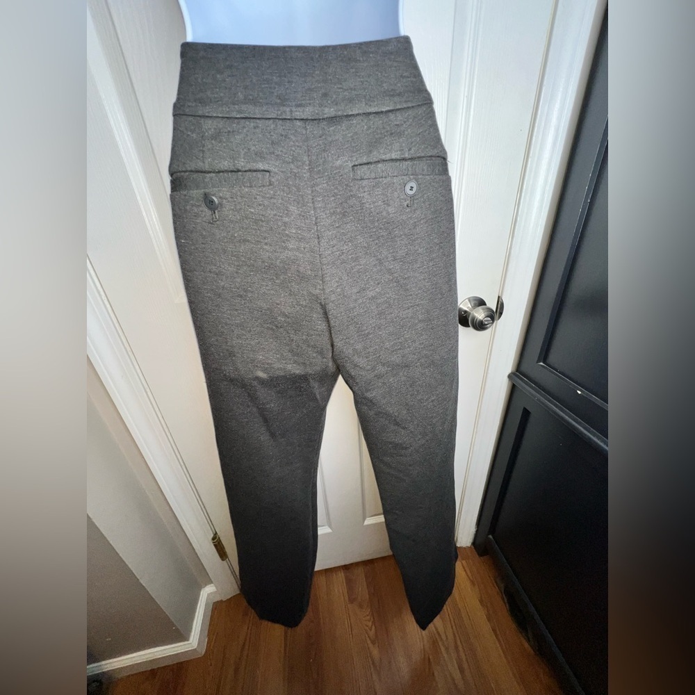 Loft Women’s 8 Charcoal Gray Original Flare Leg Ponte Trouser Dress Pants M - Picture 9 of 16